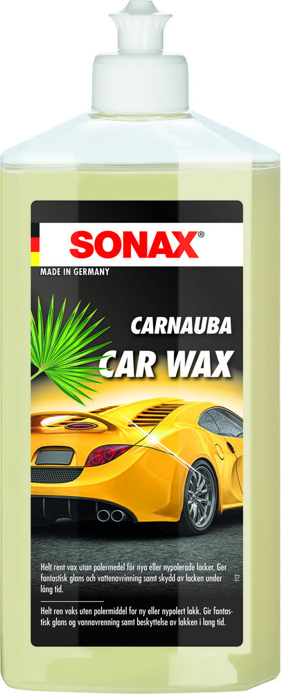 SONAX Carnauba Wax 500 ml – Rent skyddsvax med äkta carnauba för djup glans och långvarigt skydd