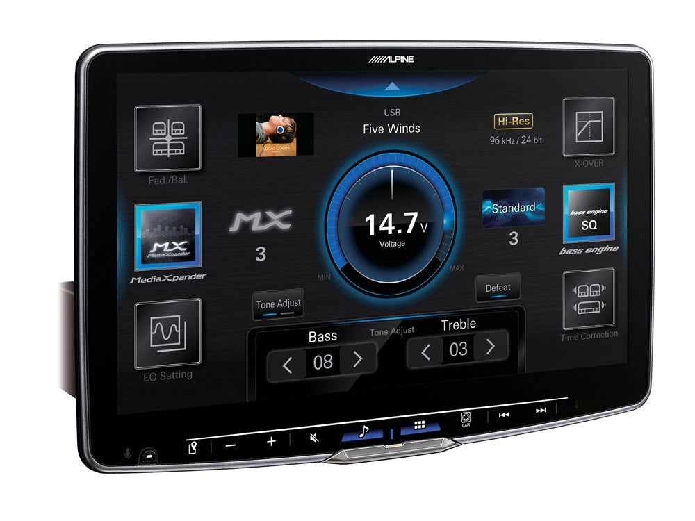 Alpine ILX-F115D (Halo 11), bilstereo med CarPlay, Android Auto och DAB+