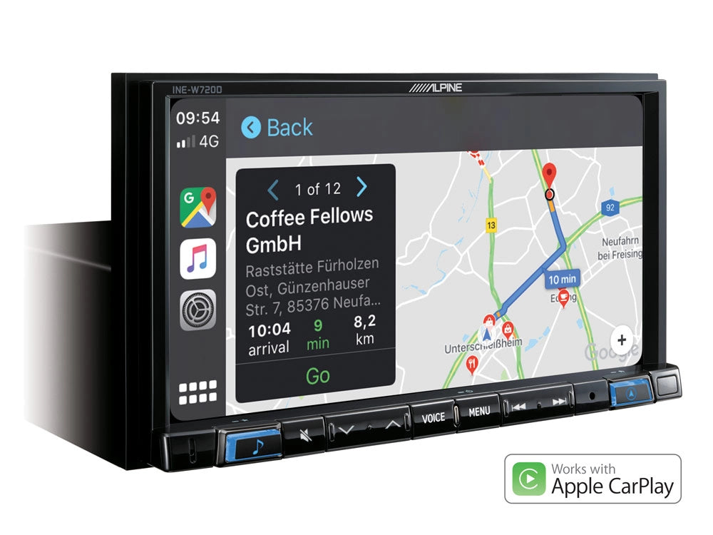 Alpine INE-W720D, bilstereo med navigation, Apple CarPlay och Android Auto