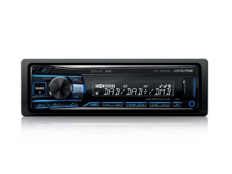 Alpine UTE-204DAB, bilstereo med Bluetooth, 3 par lågnivå och DAB+
