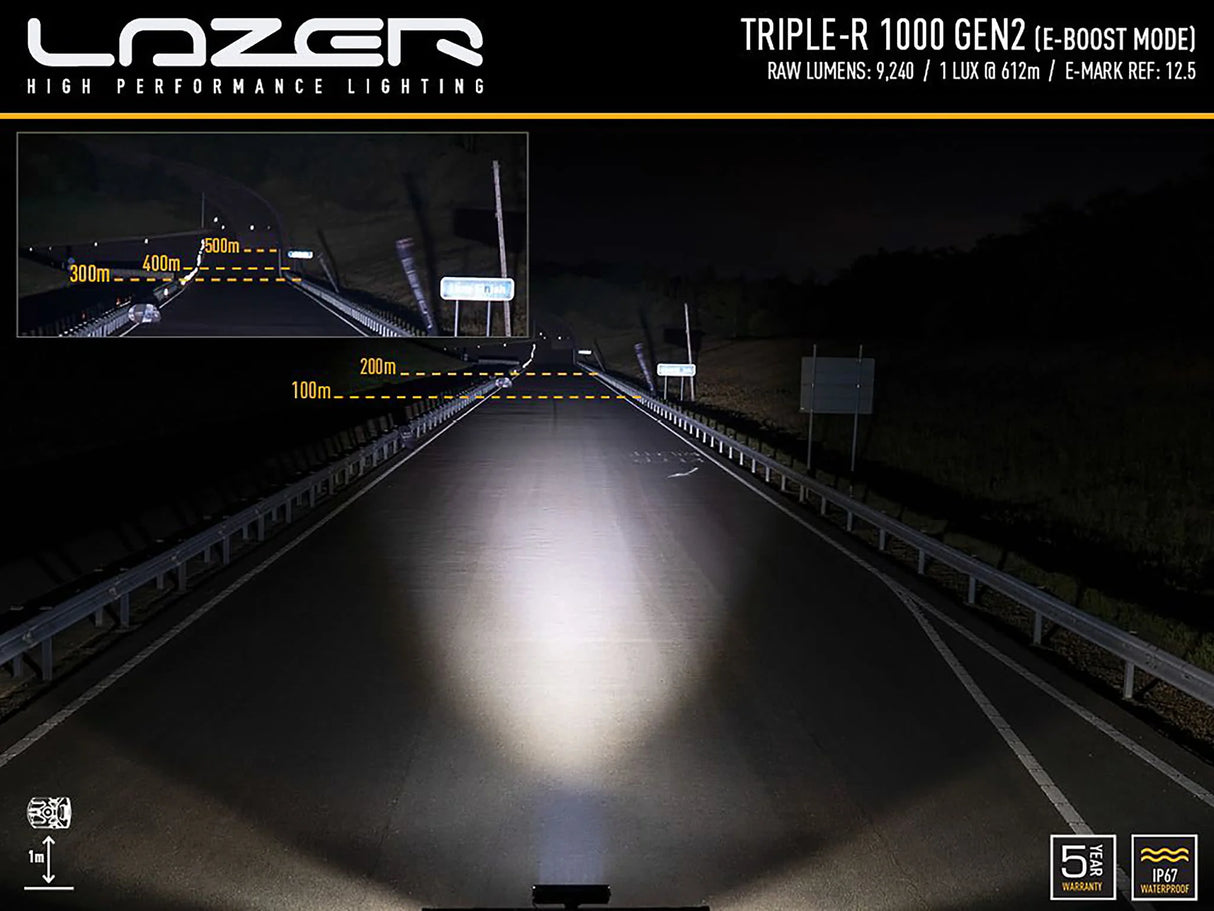 Lazer Triple-R 1000 Std LED svart extraljusramp 16″ (410 mm)