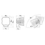 Arbetsbelysning Lazer Utility-80 HD - 11 cm / 80W / Bred