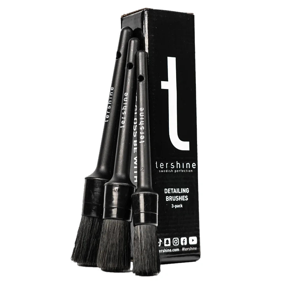 Tershine Detailing Brushes, rekondpenslar, 3-pack