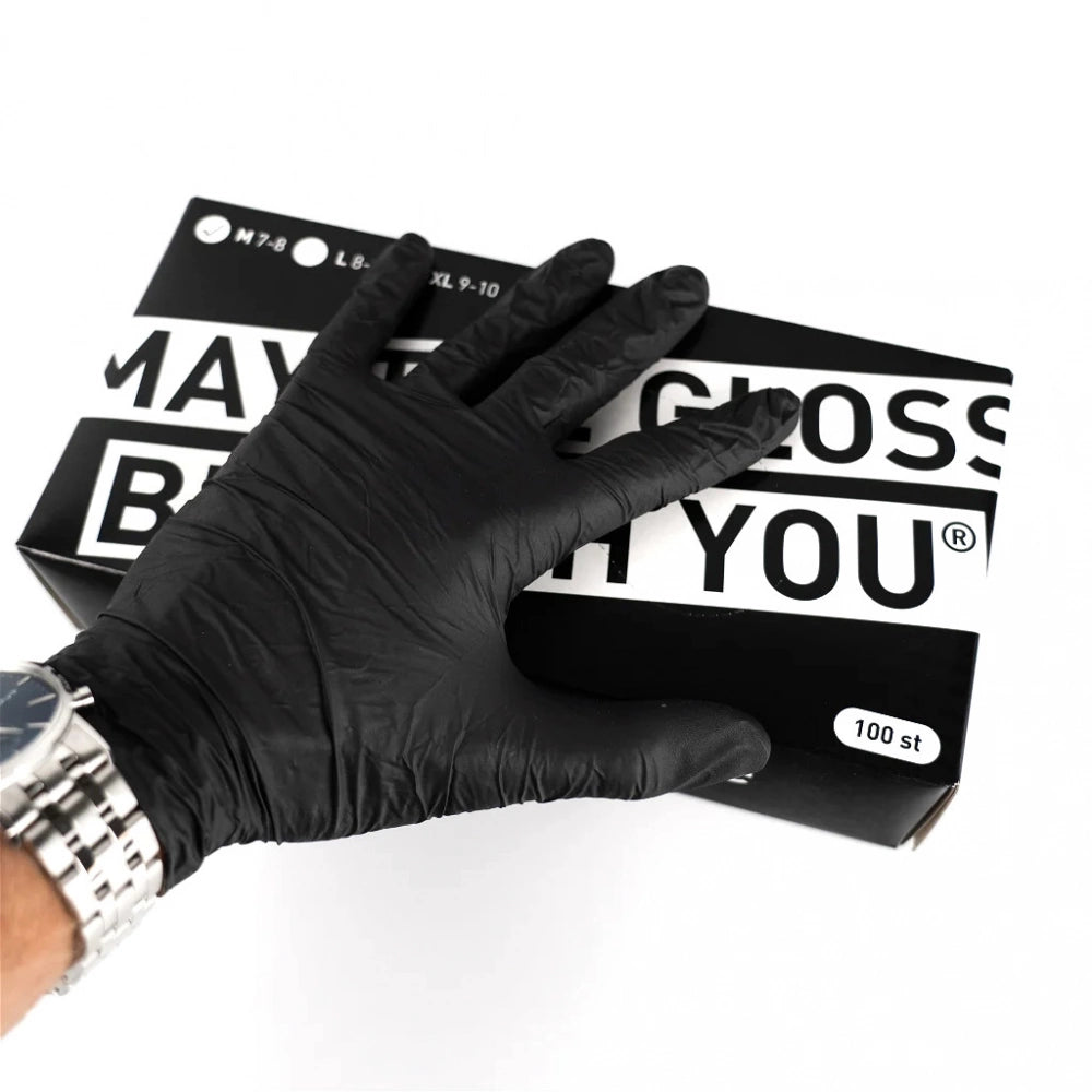 Tershine Nitrilhandskar, svarta 100-pack, X-large 9-10