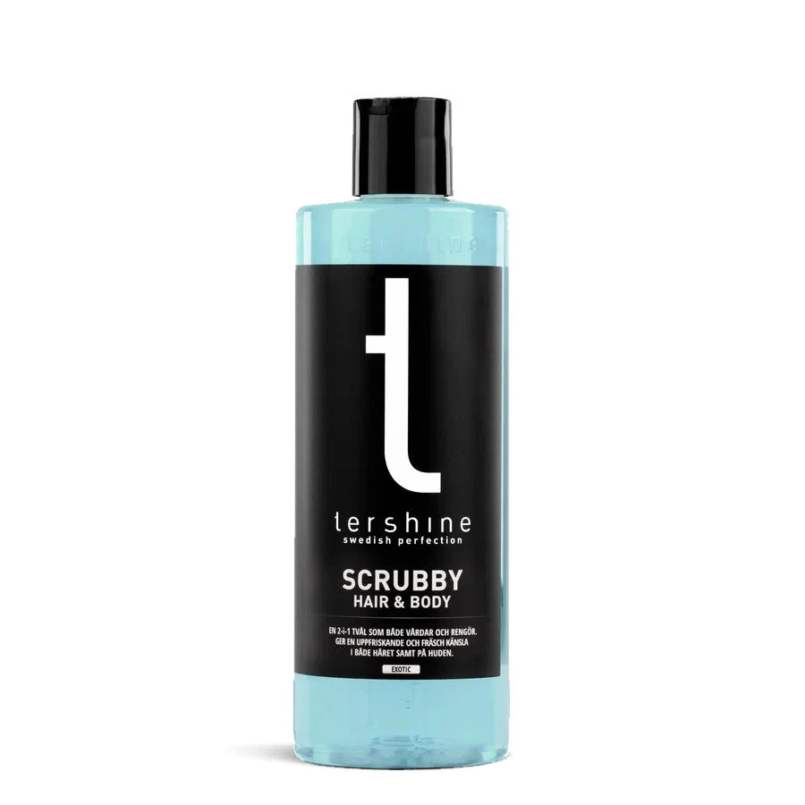Tershine Scrubby - Hair & Body, hårschampo & duschtvål, 500 ml