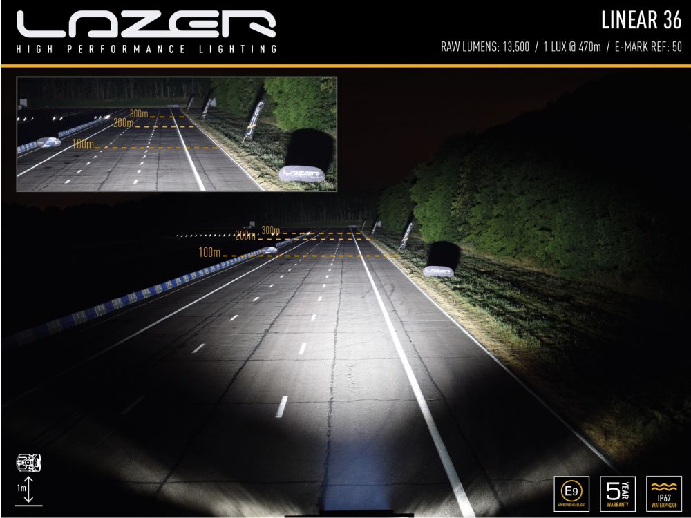 Lazer Linear 36 Std LED extraljusramp 39″ (982 mm) E-märkt