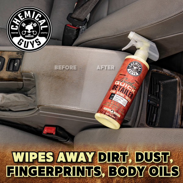 Chemical Guys Leather Quick Detailer, 473 ml – Snabb läderrengöring för naturligt och konstläder