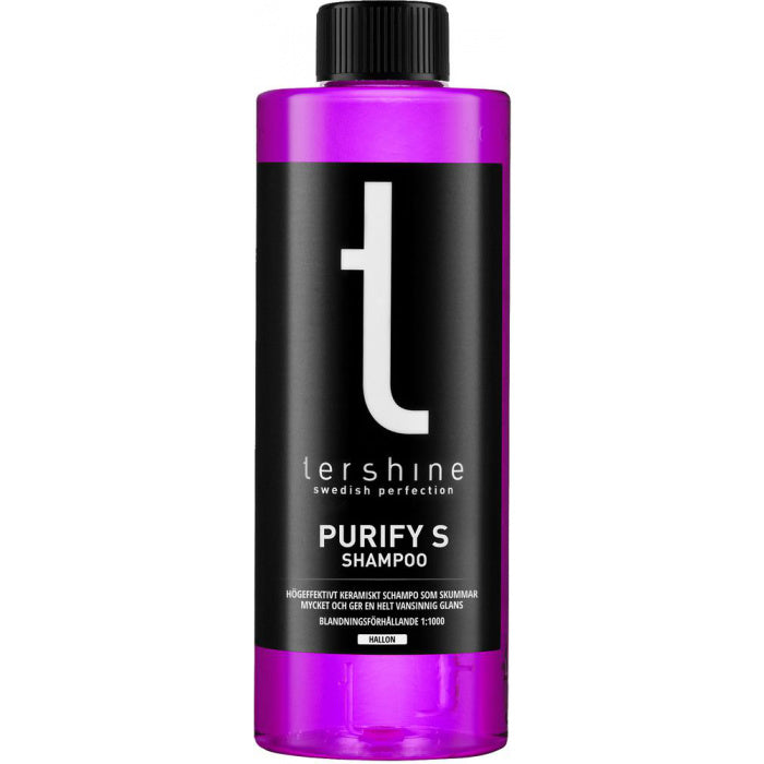 Tershine Purify S – Keramiskt bilschampo, hallondoft - 500 ml