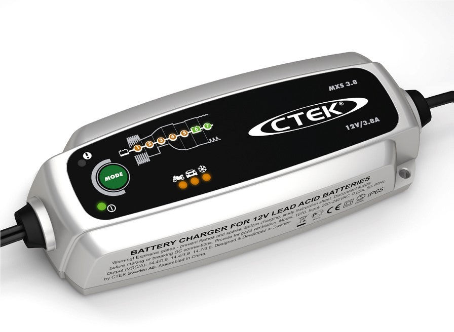 CTEK MXS 3.8 – Helautomatisk 12V Batteriladdare för Blybatterier, 3.8A