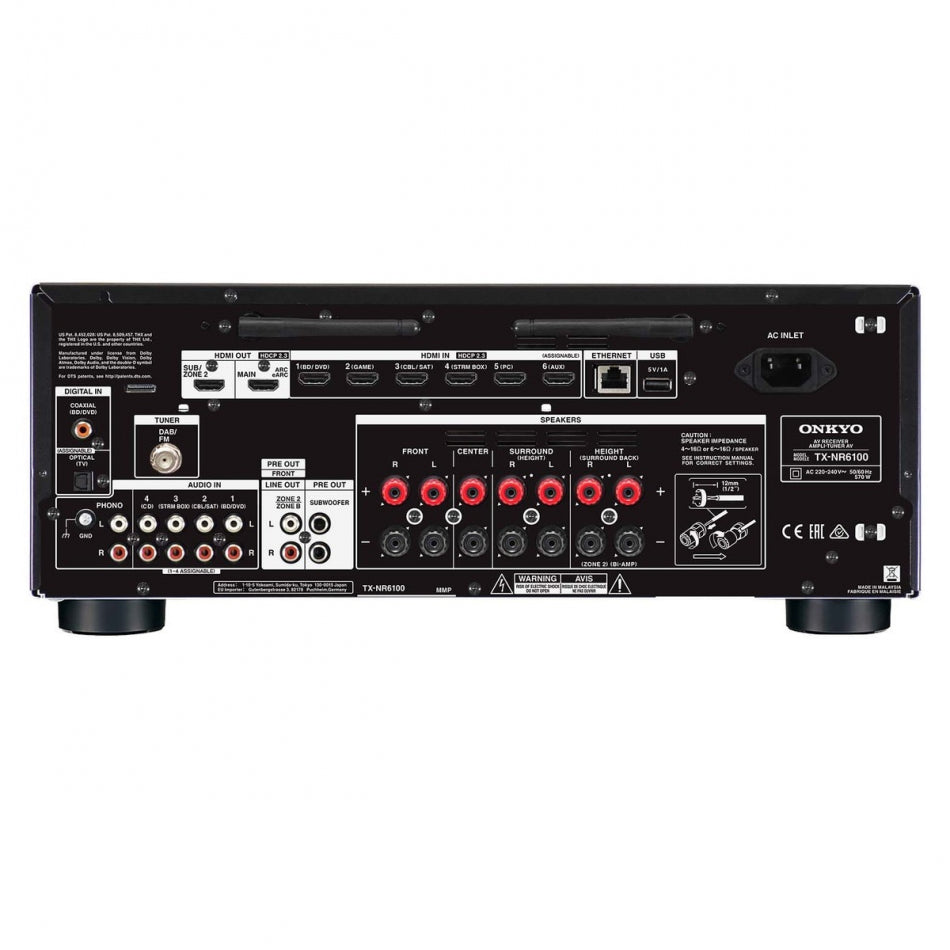 Onkyo TX-NR6100 hemmabioförstärkare, svart