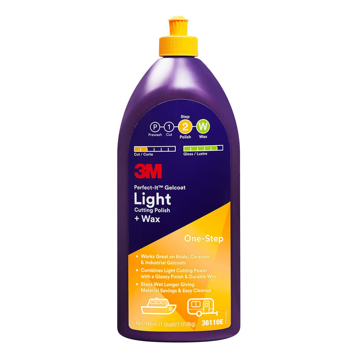 3M Perfect-It Gelcoat Light – Polermedel med vax - 946 ml