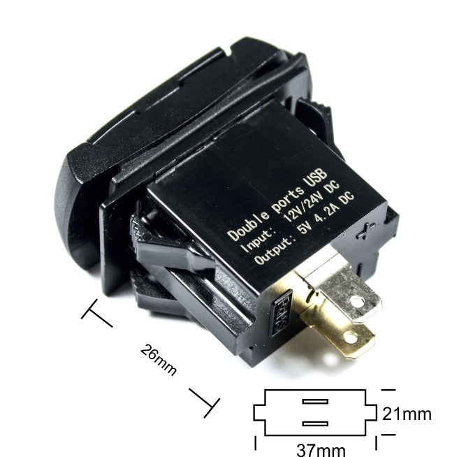 4Connect 4-600157 waterprof USB-charger with voltage display