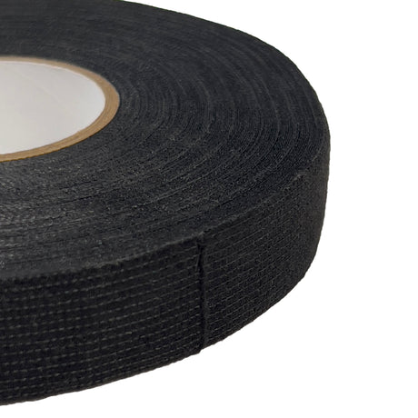 FOUR Connect PET Fleece Tape, W:19mm, L:25m/roll, black color, tearable
