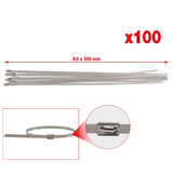 KS TOOLS ROSTFRITT STÅL buntband med kullås, 4,6 x 500 mm