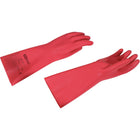 KS TOOLS Isolerad elektriker-skyddshandske naturlatex, storlek 9, röd