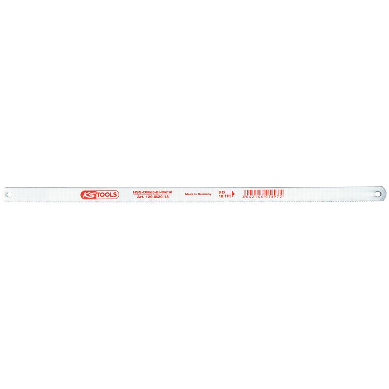 KS TOOLS HSS-Bi-Co 8 högpresterande metallsågblad, tandavstånd 1,4mm KS129.6620-18