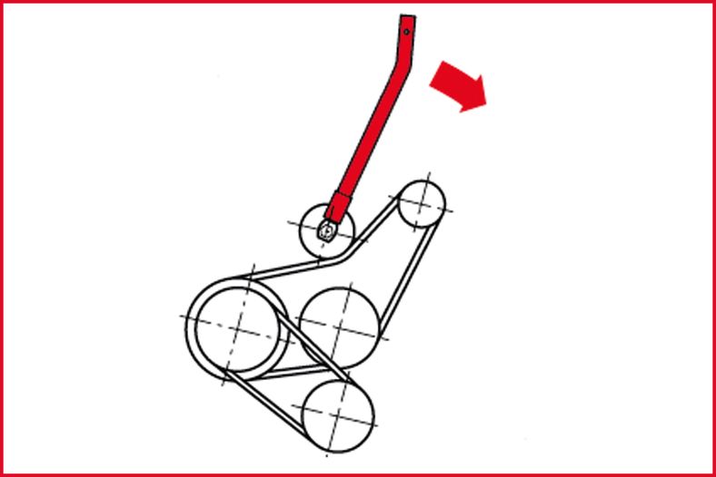 KS TOOLS VAG fläktrem-spänningsspak