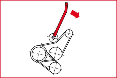 KS TOOLS VAG fläktrem-spänningsspak