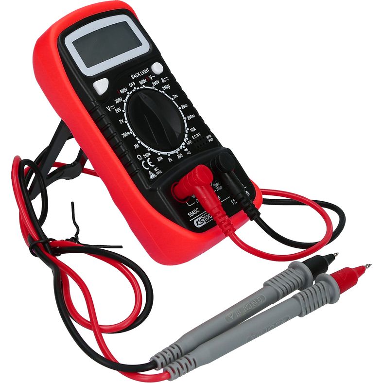 KS TOOLS Digital multimeter inkl. kontrollspets