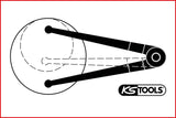 KS TOOLS Frontplattelåsnyckel Ø 14 - 100 mm med tapptjocklek 5,0 mm