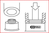 KS TOOLS Ventilskaft-tätningsring-verktyg-sats, 16-delars