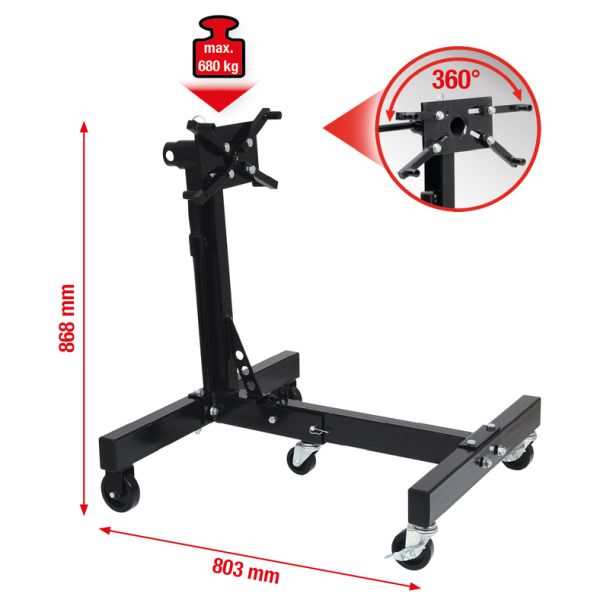 KS TOOLS Motorhållare, 680 kg