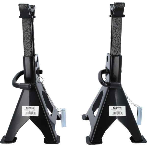 KS Tools Stödbock 3 ton - Justerbar pallbock i stål med snabbjustering (295-425 mm)