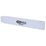 KS TOOLS tumstock i plast vit, 2m
