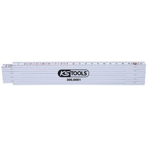 KS TOOLS tumstock i plast vit, 2m