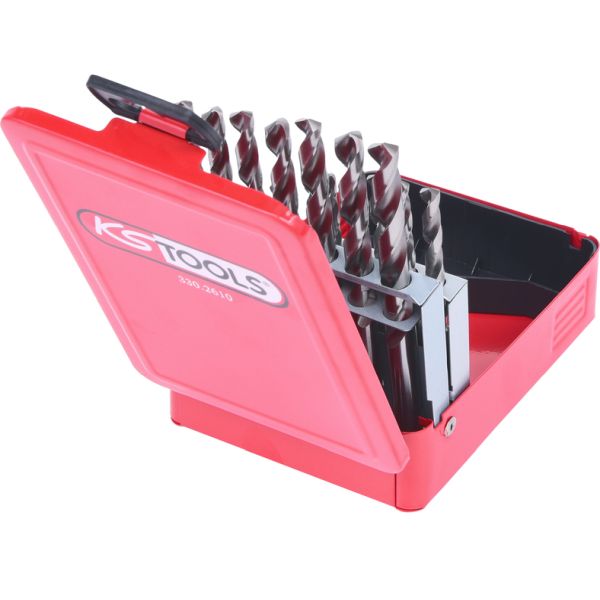 KS TOOLS Spiralborrsats, Snabbarbetsstål, Antal verktyg: 19, KS330.2610