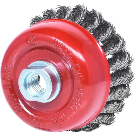 KS TOOLS Rostfri ståltrådskrukborste 0,5 mm, Ø 90mm