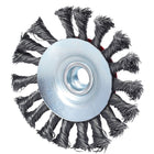 KS TOOLS kilformad ståltrådsrundborste 0,5mm, Ø 100mm