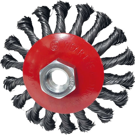 KS TOOLS Rostfri oval ståltrådsrundborste 0,5mm, Ø 100mm