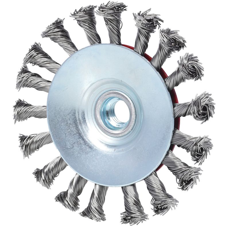 KS TOOLS Rostfri oval ståltrådsrundborste 0,5mm, Ø 115mm