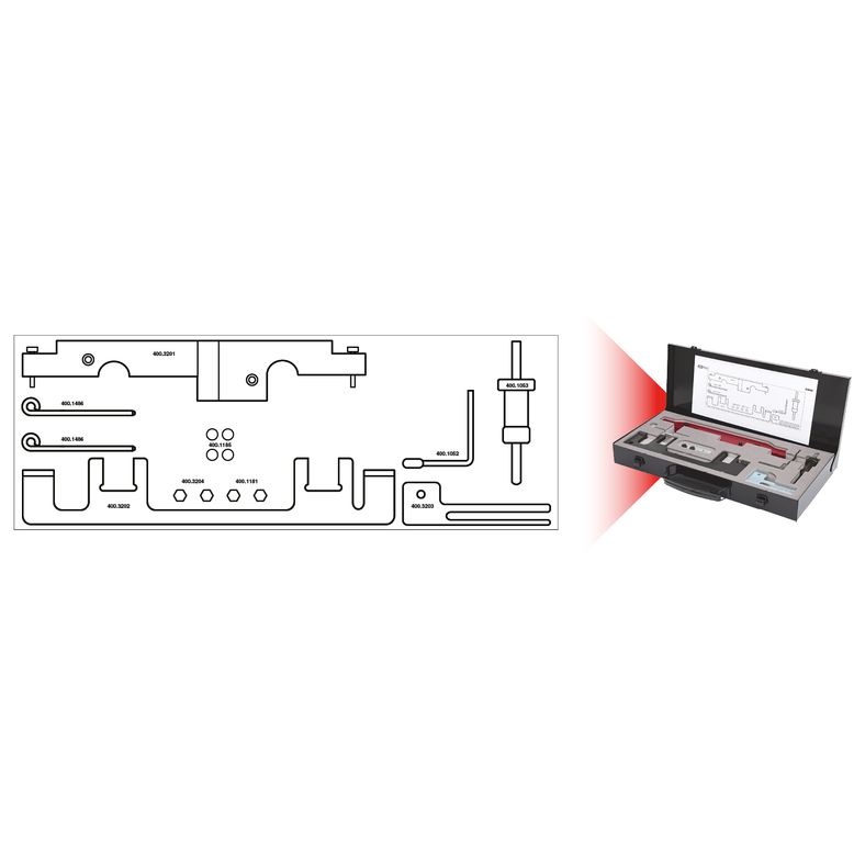 KS TOOLS BMW - motorinställning-verktyg-sats, 7-delars