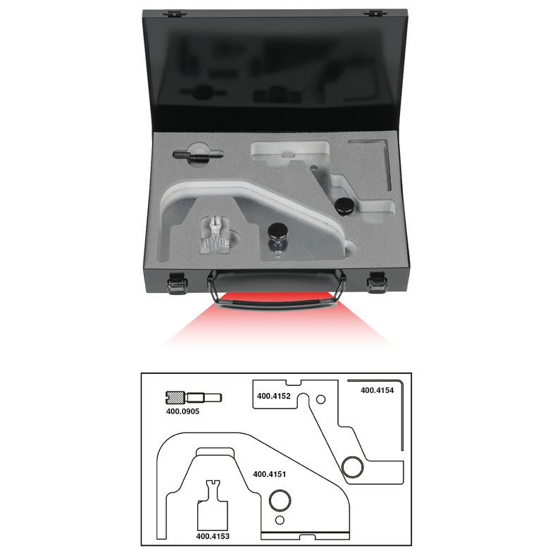 KS TOOLS Ford - motorinställning-verktyg-sats, 5-delars