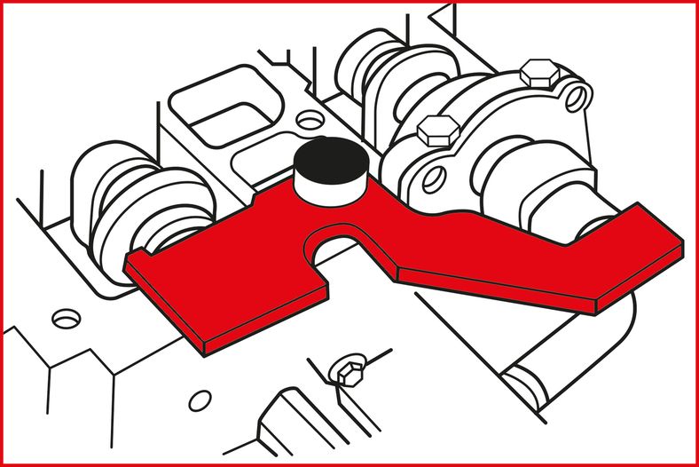 KS TOOLS Ford - motorinställning-verktyg-sats, 5-delars
