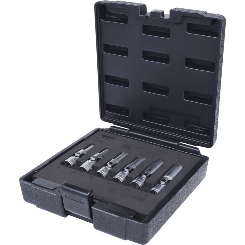 KS TOOLS 3/8” tändstifts-länkhylssats, kort, 6-delars