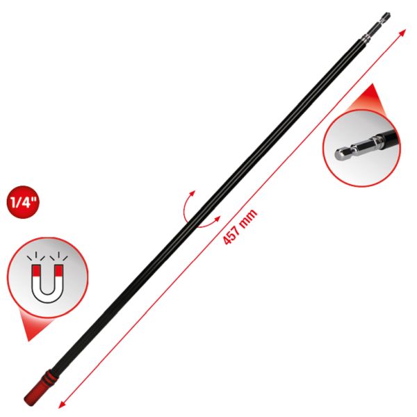 KS Tools Snabbytes Bitshållare 1/4", 457 mm