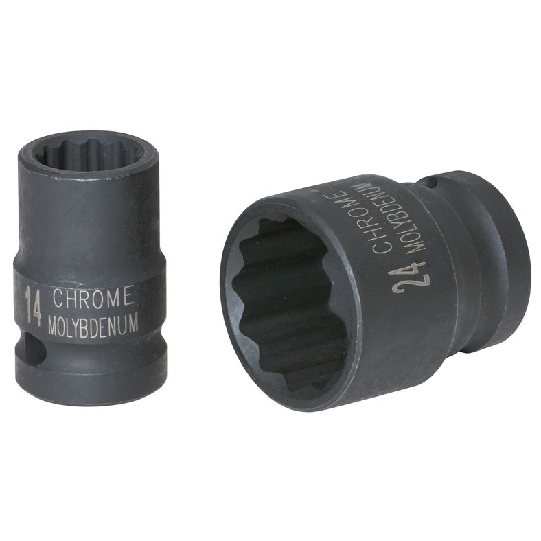 KS TOOLS 1/2” 12-kant-krafthylsa, kort 9 mm