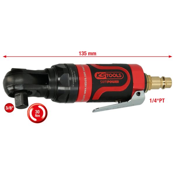 KS TOOLS 3/8" SlimPOWER mini luftspärrnyckel 30Nm