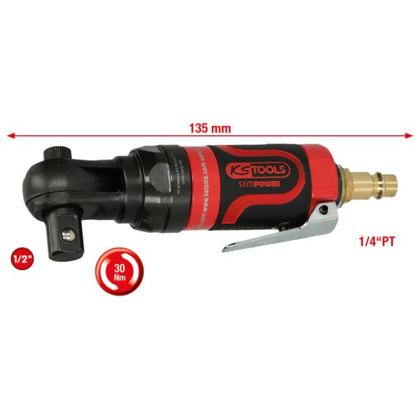 KS TOOLS 1/2" SlimPOWER mini luftspärrnyckel 30Nm