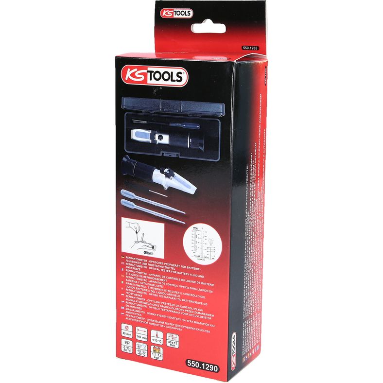 KS TOOLS refraktometer kylvätka/batterisyra