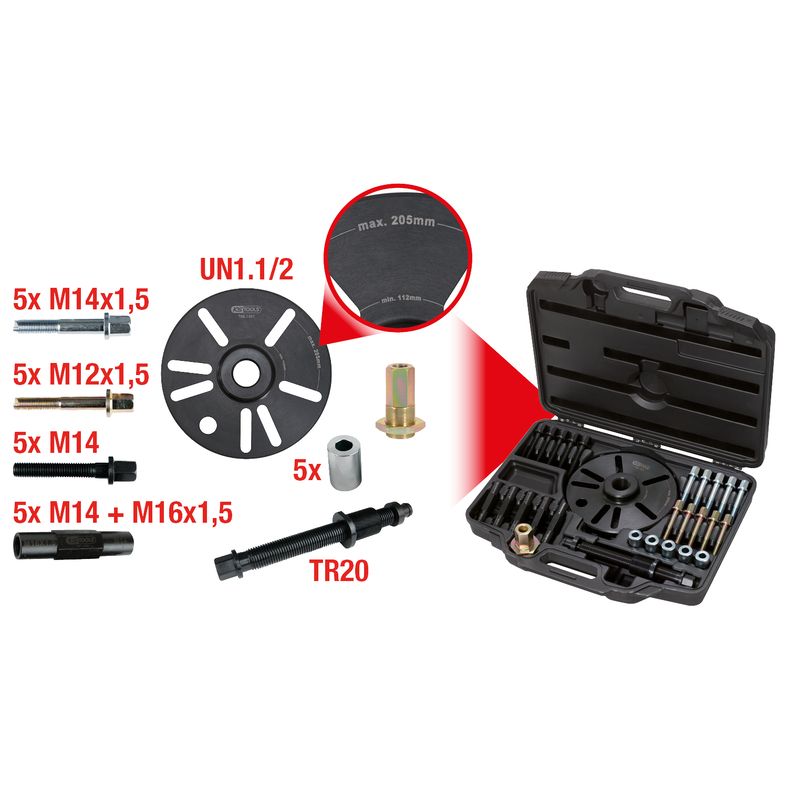KS TOOLS Universal wheel bearing puller for cars, vans + commercial KS700.1480