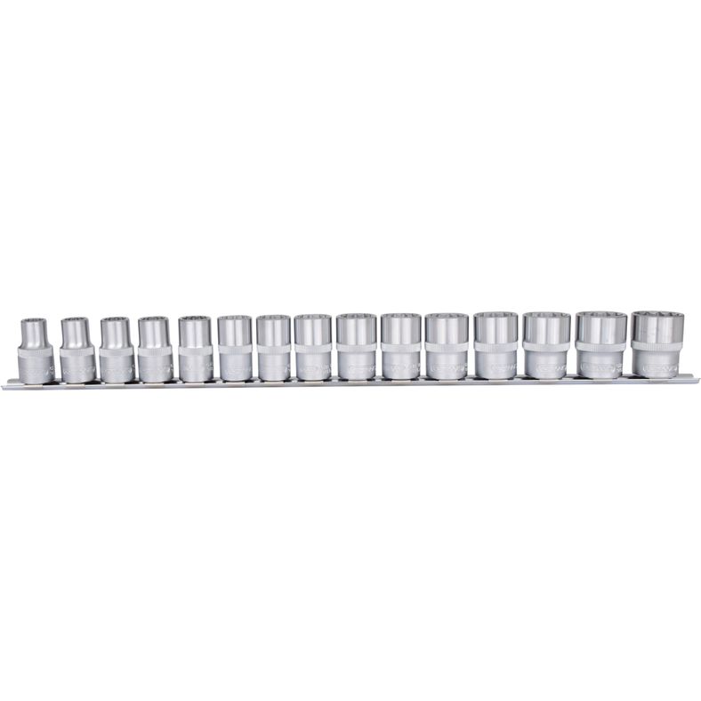 KS Tools 1/2" Hylssats 12-kant, 10–24 mm – 15 delar i krom-vanadium