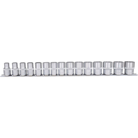 KS Tools 1/2" Hylssats 12-kant, 10–24 mm – 15 delar i krom-vanadium