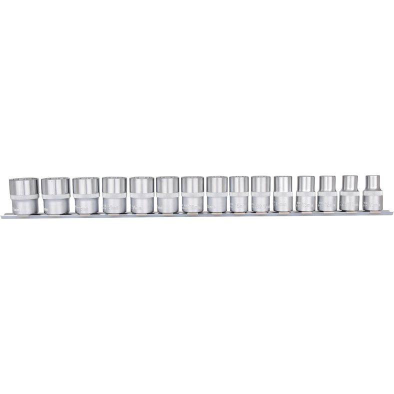 KS Tools 1/2" Hylssats 12-kant, 10–24 mm – 15 delar i krom-vanadium