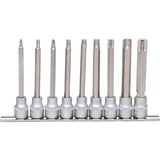 KS TOOLS 3/8" Bitshylssats, TX lång 9-delars T20-T60. KS911.1550