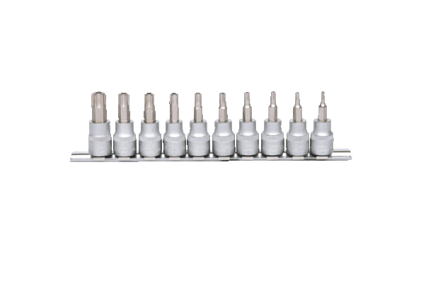 KS TOOLS 3/8" bit-hylssats 10-delars TB10-TB55 med stjärnhål. KS911.3940