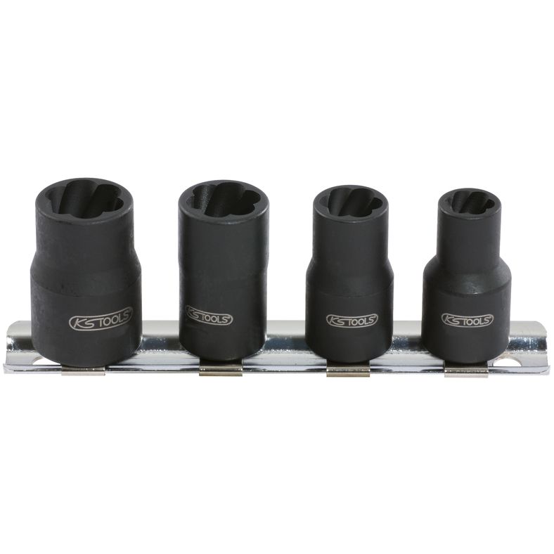 KS TOOLS 1/4" spiralprofil hylssats, 4-delars, 8-13mm